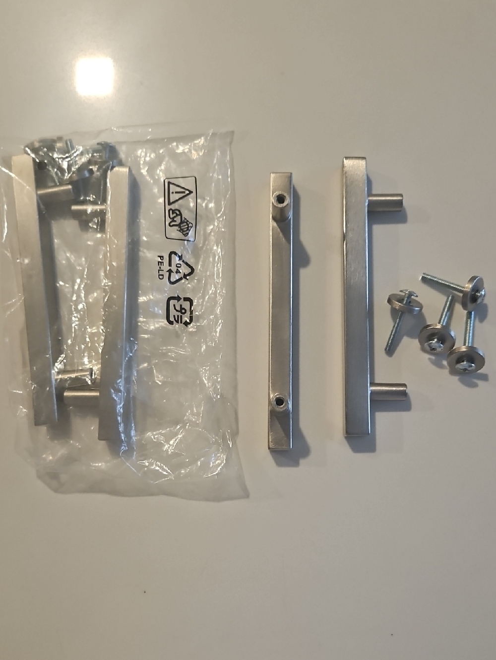 IKEA Modern Brushed Silver Cabinet Pulls